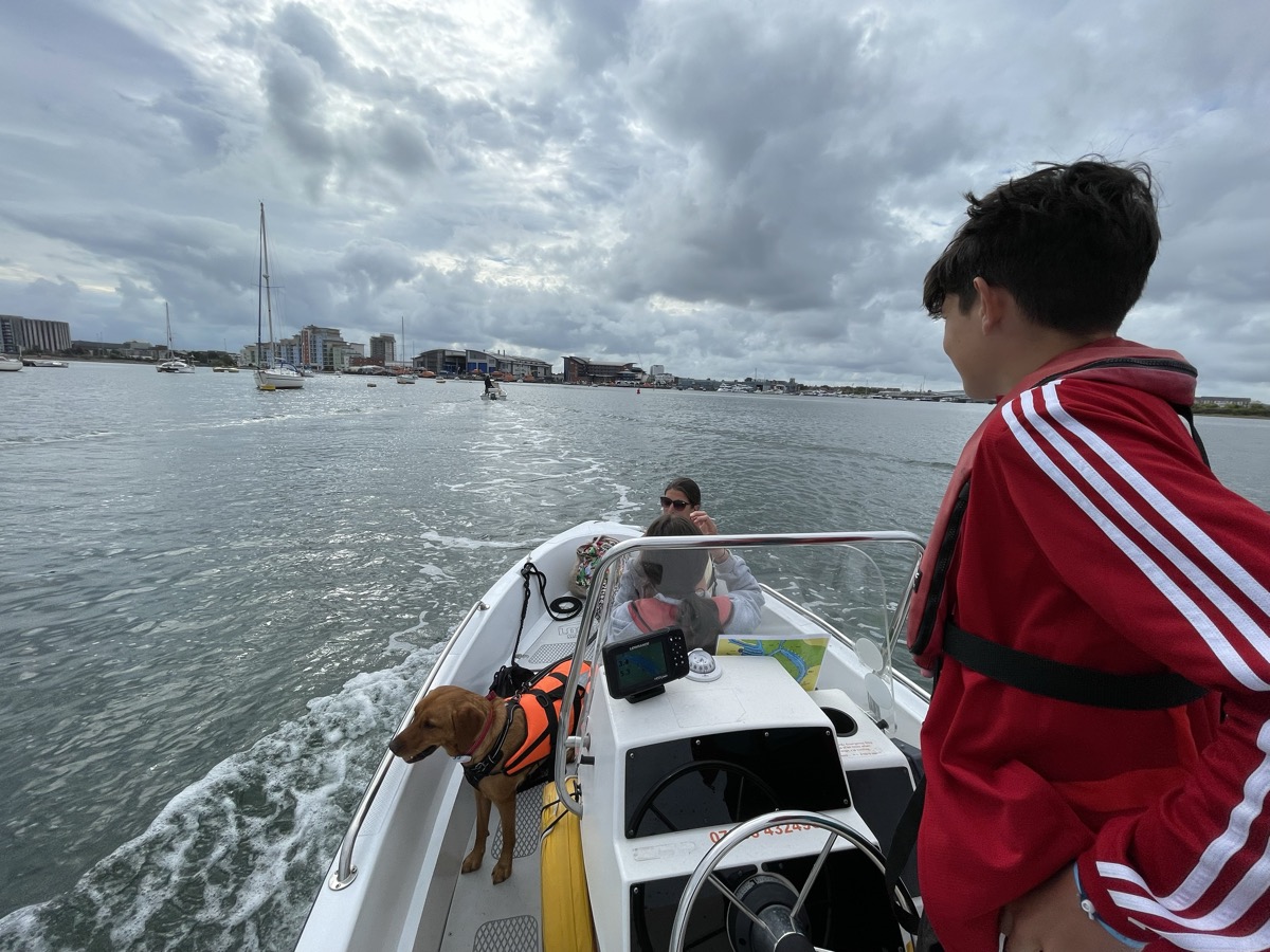 Boating on the water